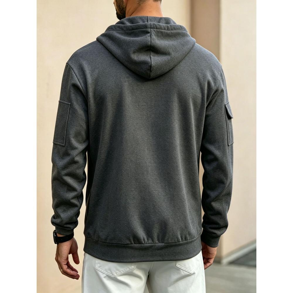 Men's autumn new fashion zipper cardigan jacket sports and leisure hoodie