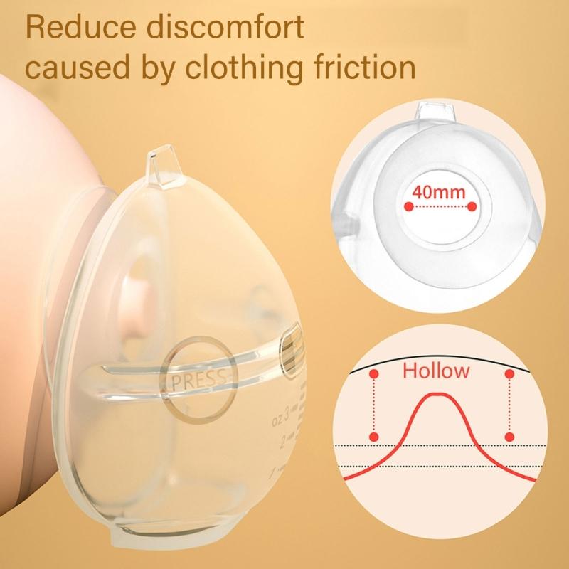 Easy Cleaning Silicone Milk Saver for Breastfeeding, Comfortable Leak Proof 100ml Capacity Milk Collector Wearable