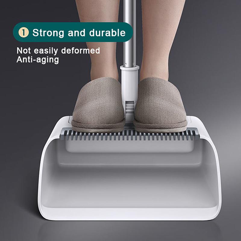Effortless Home Cleaning with 3 in 1 Design Long Handled Floor Brush and Dustpan Set for All Surfaces