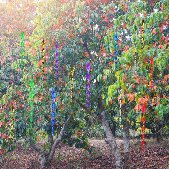 10 ks Reflexní spirálové tyče Odrazovač ptáků Zářivé barvy Široce používané Přenosné venkovní odpuzovače ptáků Zařízení na zastrašování ptáků