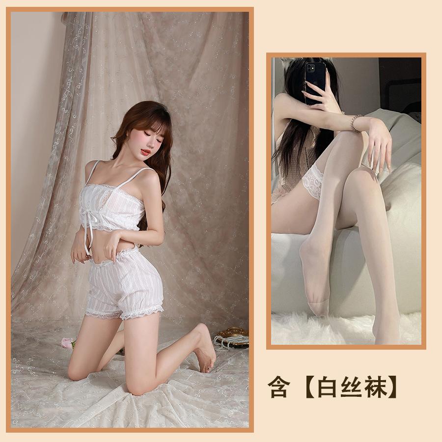 Sex Clothes, Suspenders, Chest Wraps, Split Pajamas, Female Sexy, Cute, Pure Desire, Beautiful Loungewear, Court Vest