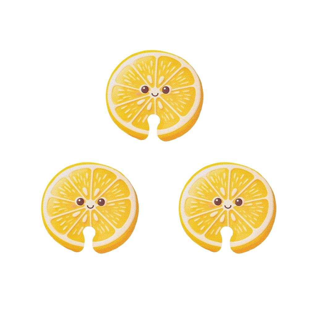 3Pcs Dual-Sided Fruit Shaped Cleaning Sponge Quick Dry Cute Fruit Dish Scrubber Household
