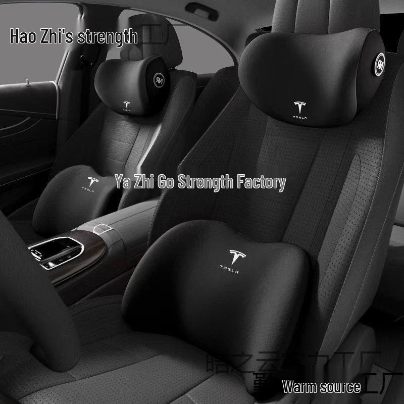 Tesla 3 Memory-Schaum Kopfstütze & Lendenwirbelstütze von Lizhou