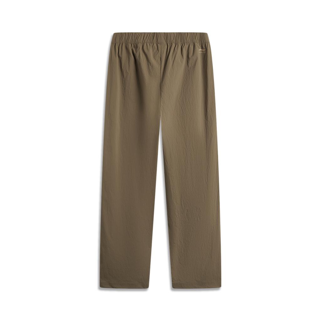 Li Ning Série Lifestyle Sportif Imperméable Couleur Unie Ample Confortable Jambe Large Coupe Droite Taille Moyenne Pantalon Décontracté d'Hiver Homme pantalon AYKUA15-3
