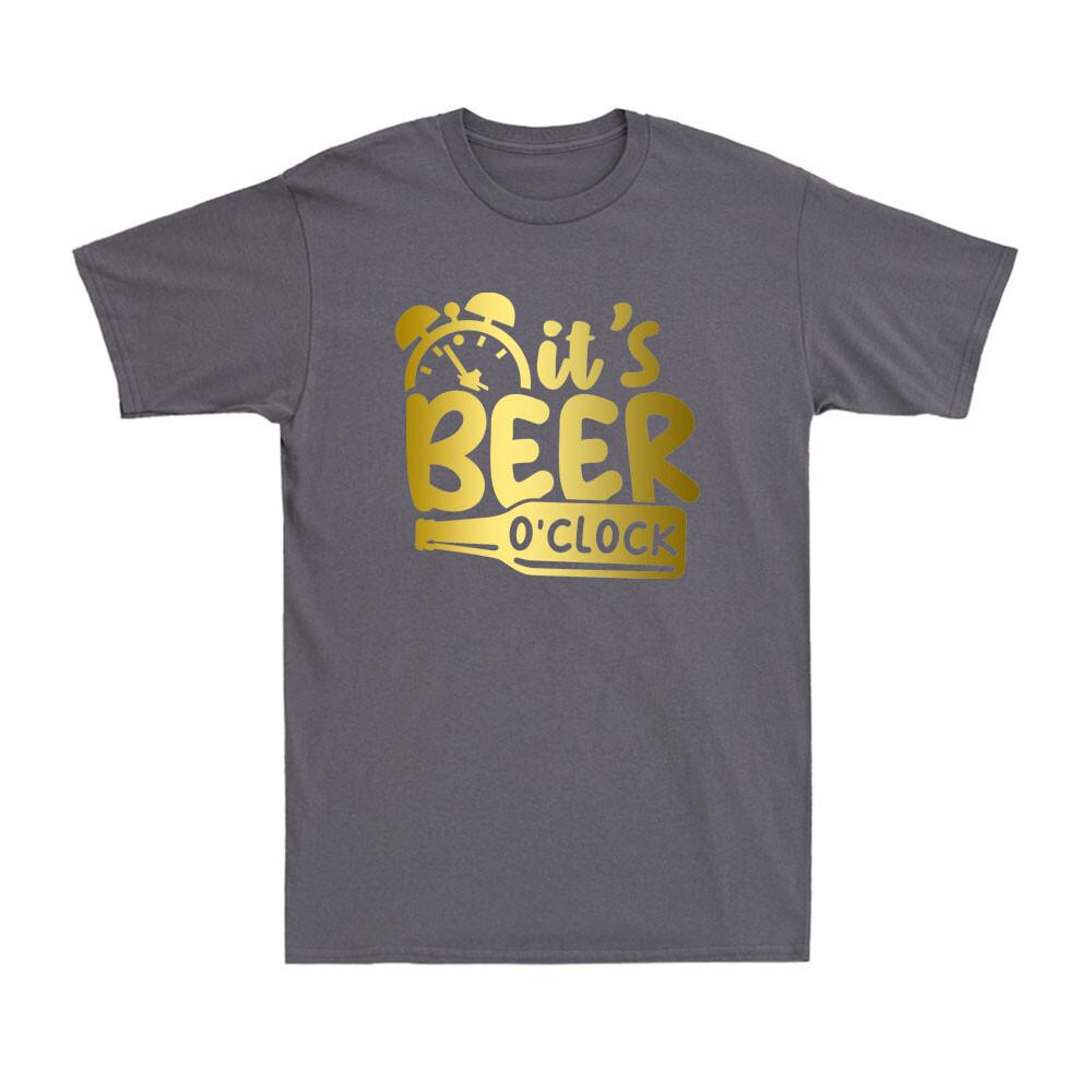 Its Beer Oclock Funny Fathers Day Birthday Gift For Dad Quote Unisexs Tshirt