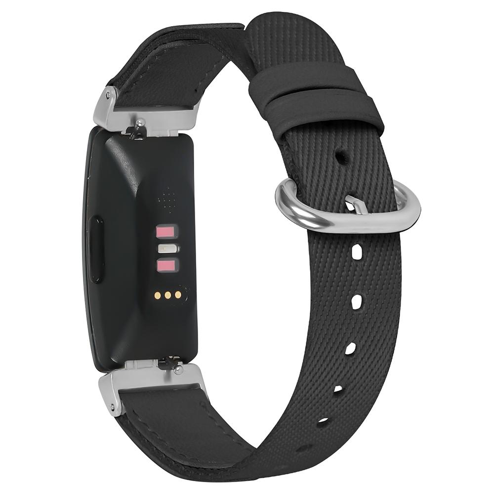 

For Fitbit Inspire/Inspire HR Adjustable Nylon Braided Watch Strap Replacement Wrist Band Black