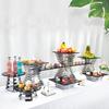 Stainless Steel Display Stand Cafeteria Display Tea Break Dessert Display Wedding Banquet and Cocktail Party Decorations Molds