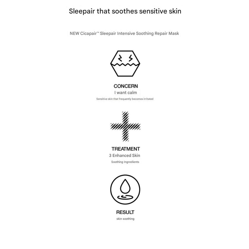 Cicapair Sleepair Intensive Soothing Repair Mask 75ml / Overnight Calming & Barrier Recovery