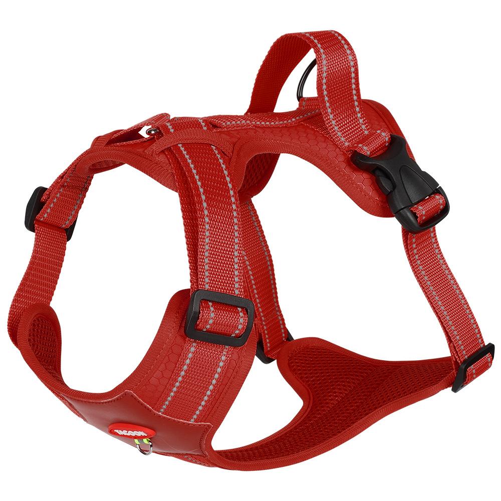 

Нагрудный шлейка для домашних животных, взрывобезопасный светоотражающий поводок для поездок на работу M красный