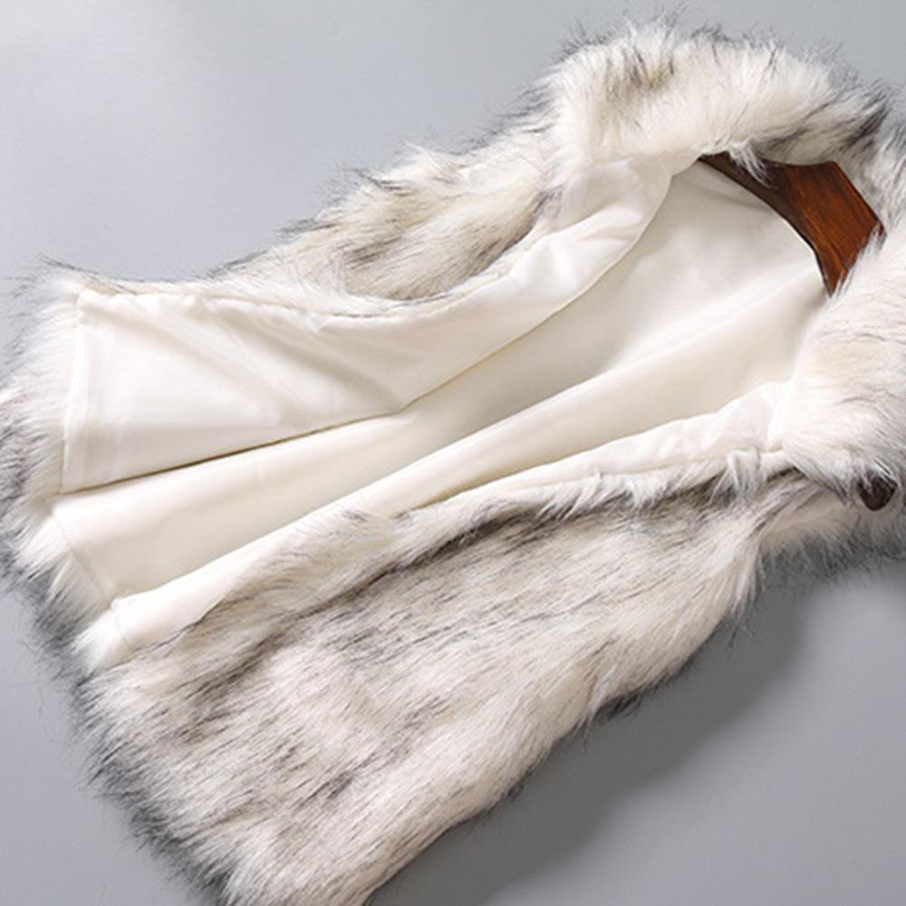 Women Faux Fur Vest Plus Size Furry Short Vests Coat Fur Gilet Fourrure Autumn Winter Overcoat