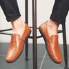 Autumn Leather Shoes Men Casual Beans Shoes Soft Sole Driving Shoes Leather Shoes