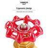 Genuine AMECO Brass Gate Valve for Cold/Hot Water - Thickened, High-Temperature Threaded Design.