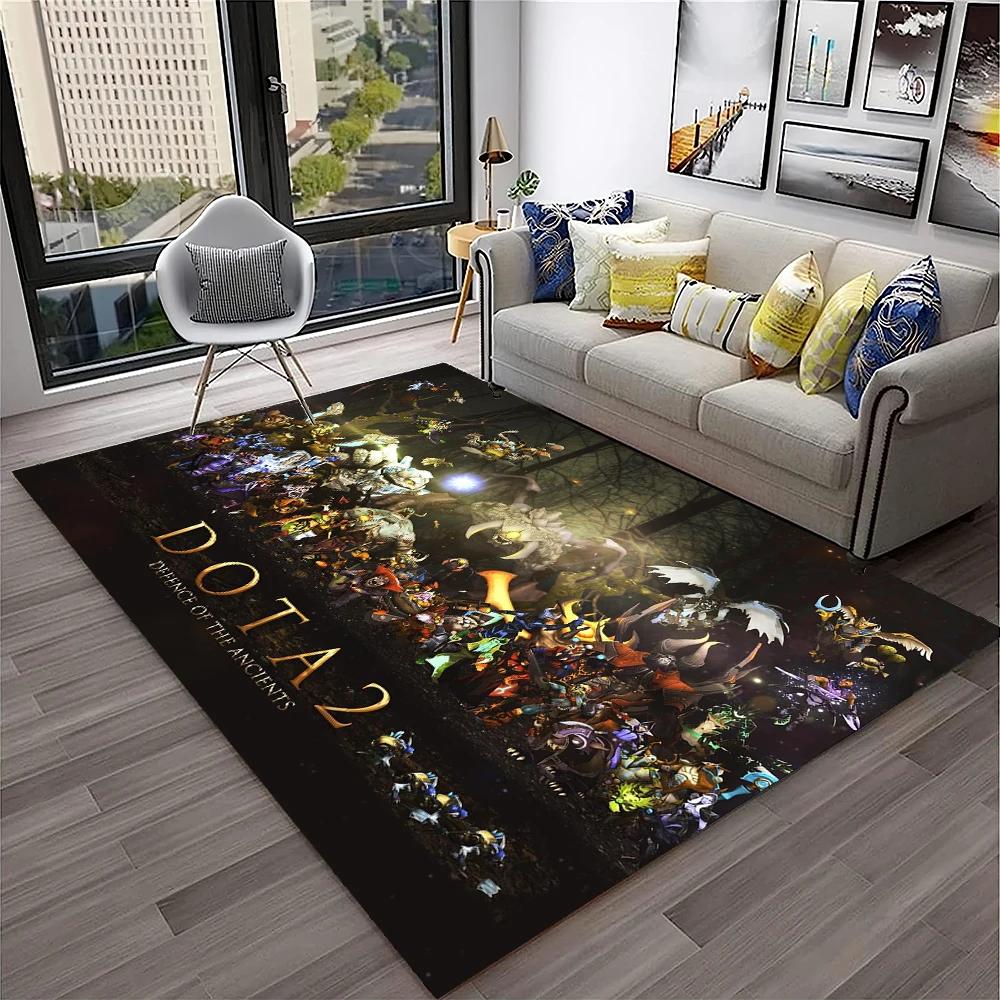 3D Klassiker Spiel Dota2 Gamer HD Teppich für Zuhause Wohnzimmer Schlafzimmer Sofa Fußmatte Dekor, Kinder Spielbereich Teppich Rutschfeste Bodenmatte