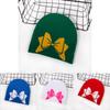 Knitted Cap With Bowknot Design And Heat Retention For Casual Street Style