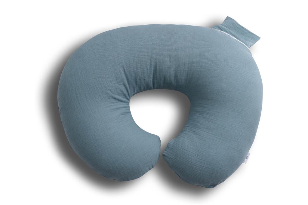 Positioning pillow, length 150, miniRELAX, muslin 34, bottle green