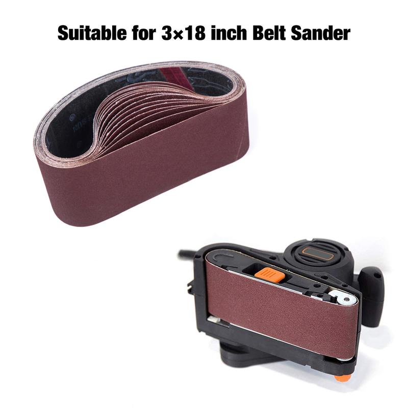 15Pcs Sanding Belt 75x457mm Sander Belts Set 3 Each of 80 120 150 240 400 Grits for Belt Sander Grinding Sharpening Derusting