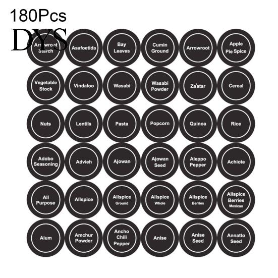 Blackboard Tag Sticker 180Pcs Chalkboard Label Exquisite Waterproof Self-adhesive Kitchen Countertop Spice Bottle Marking Daily Use