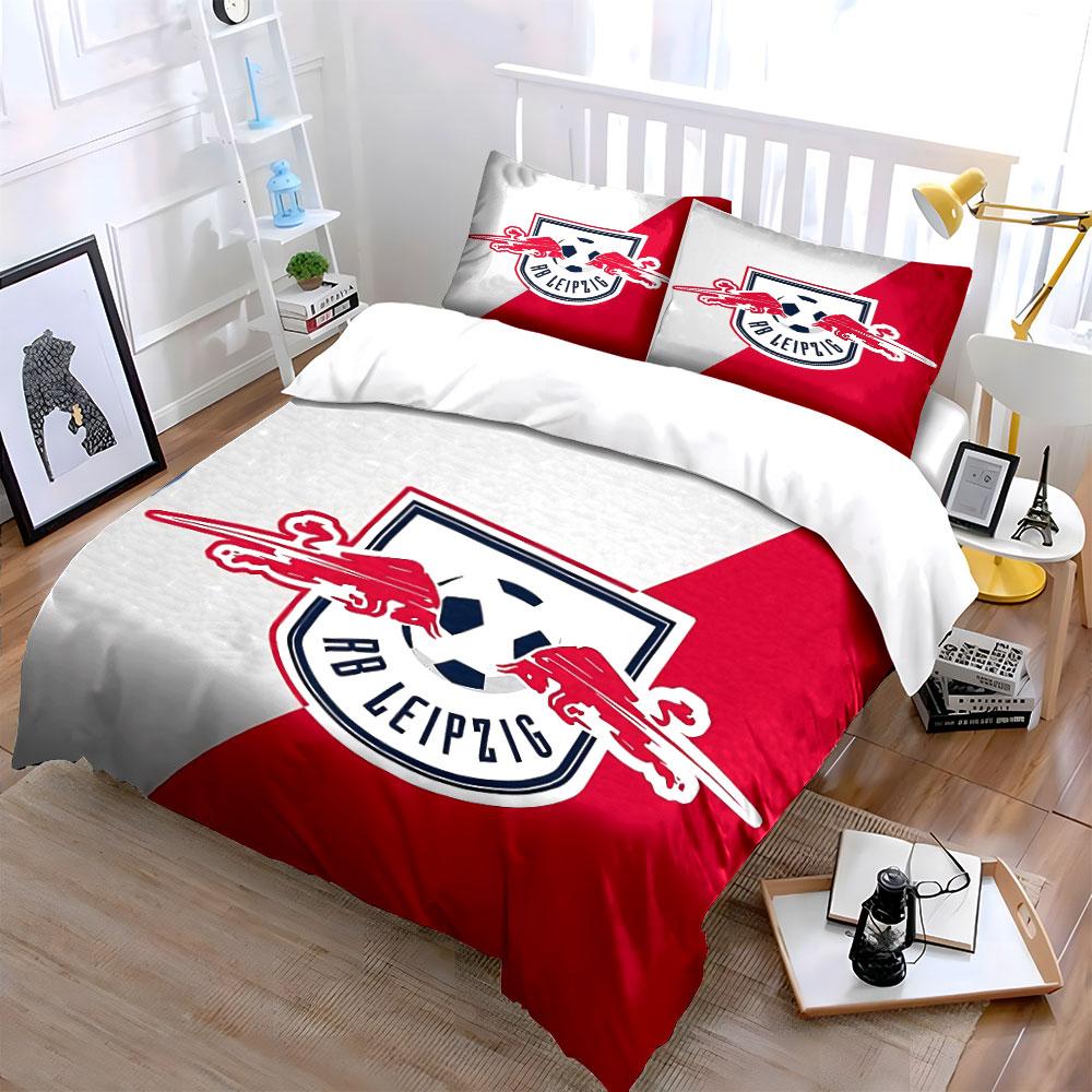 RB Leipzig Soccer Bedding Set Bedding Duvet Cover Set Duvet Cover Pillowcases  (1 * Duvet Cover 2 * Pillowcases, Without Duvet Insert)