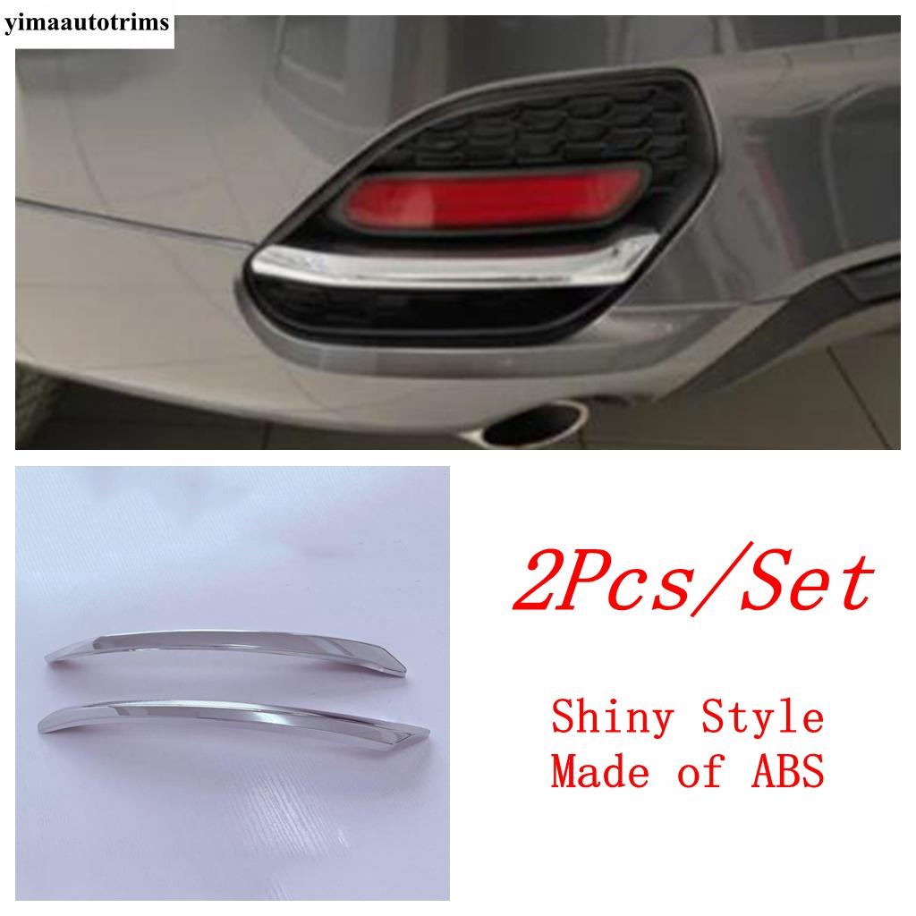 

Front Rear Fog Light Lamp Eyelid Eyebrow Strip Cover Trim For Mazda CX-70 2025 2026 ABS Chrome Black / Carbon Fiber Accessories Rear Fog Light-A