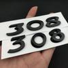 3d ABS Chrome Black Logo 308 Letters Car Trunk Emblem Badge For 308 SW CC Adhesive Number Sticker Accessories