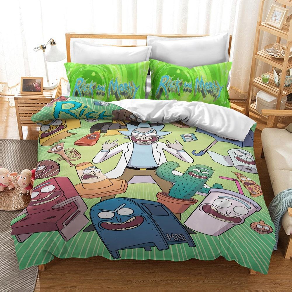 Bedding Kit Rick Morty Ii Series Size Three-Piece Quilt Cover