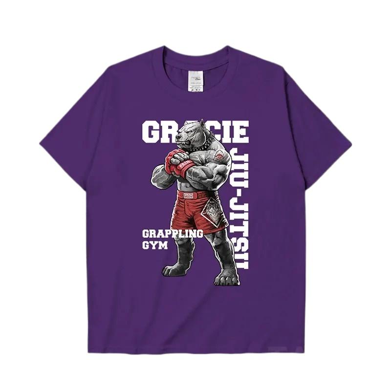 Brazilian Jujitsu Bully Dog Illustration Mens TShirt Cotton Round Neck Short Sleeve T Shirt