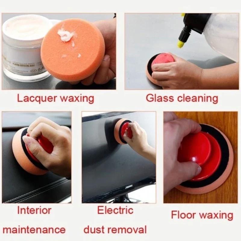 1Set Car Waxing Sponge Polish Pad Multifunctional Microfiber Applicator Polisher Wax Sponges Accessories Auto Cleaning Tools