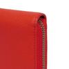 Used 11679 Long Zip Wallet 37690 7940 Grain Calfskin Compartment Zip Around Logo Charm Red Unisex from Japan AUTHENTIC