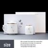 White Porcelain Office Tea Cup with Filter – Mutton Fat Design for Personal Use and Gift
