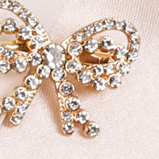 Sløjfedesign Broche Nål til Kvinder, Indlagt med Kunstige Perler Rhinsten Reversnål, Broche Alsidigt Tilbehør til Trøjer Kraver Hatte Tasker Frakker Tørklæder