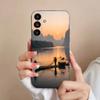 Fishing Fisherman Phone Case For Samsung S25,24,23,22,21,S20,Ultra,Plus,FE Black Soft Cover