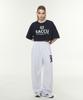 TAKEASY Women'S R Logo Wide Pants (White Melange)