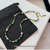 Irregular Freshwater Pearl and Malachite Green Aventurine Necklace - Women's Luxury Natural Stone Choker