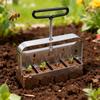 Manuelle Erdblockpresse für Anzucht und Pikieren 4 Erdblöcke mit Saatrillen Gartenwerkzeug