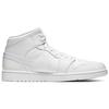 New JORDAN 1 Mid Triple White 2020 554724-126