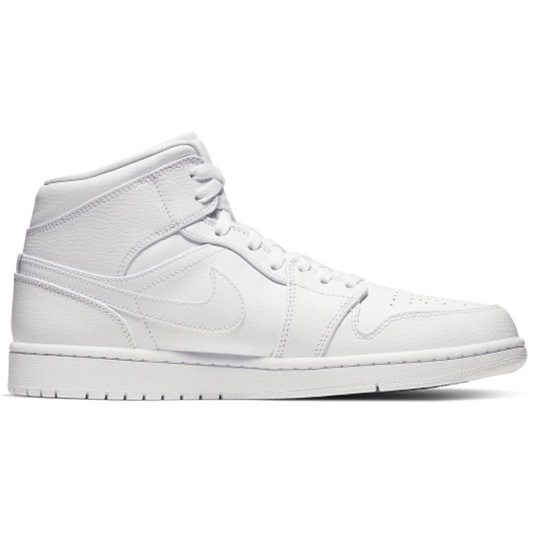 New JORDAN 1 Mid Triple White 2020 554724-126