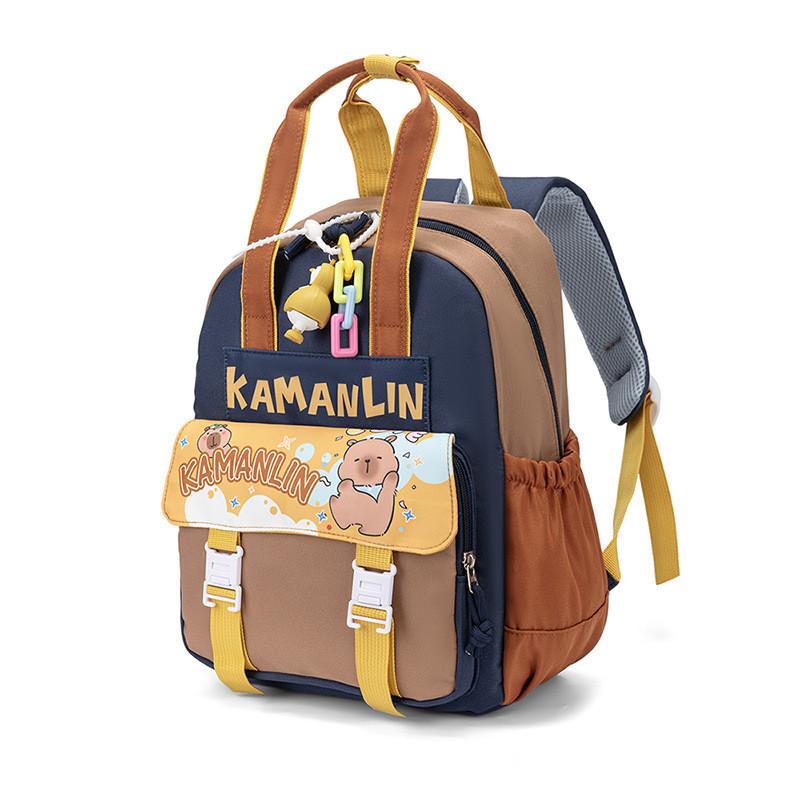 Cartoon Kids Backpack For Preschoolers With Capybara Rabbit Snowman Cartoon Print For School Use