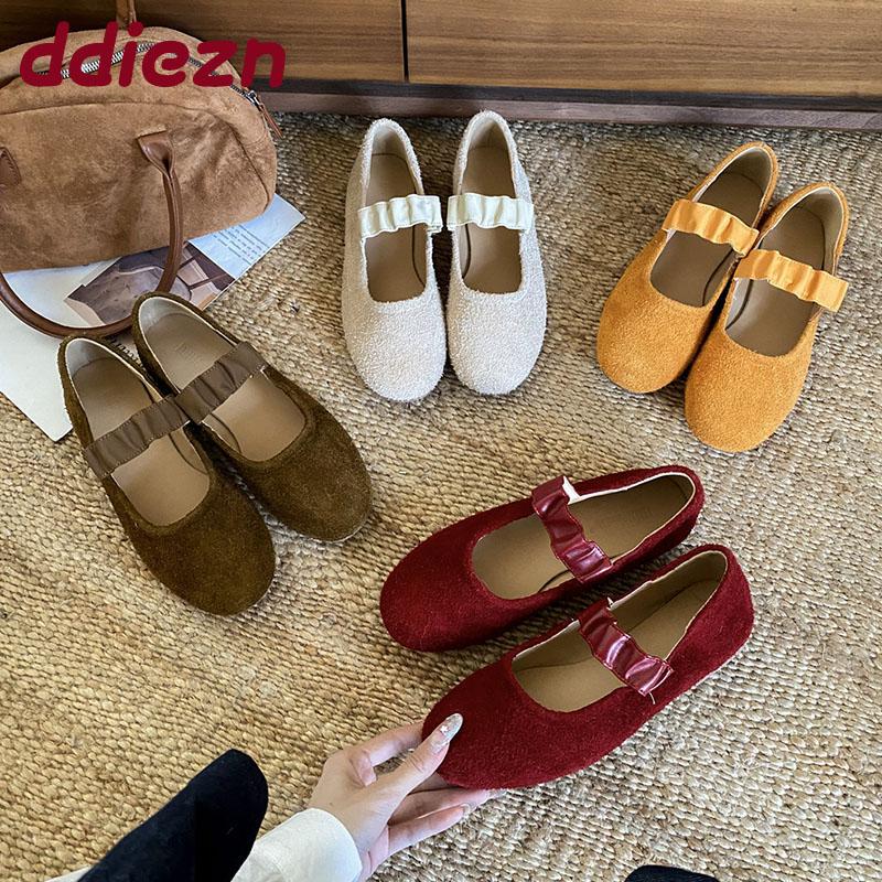 Fashion Fashion Round Toe Women Flats Mary Janes Slip On Shoes Casual Luxury Female Shallow Footwear Soft Ladies Flats With Shoes New