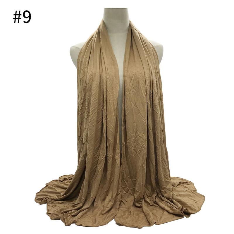 Ramadan Oversized Modal Cotton Jersey Hijabs Women Long Muslim Shawl Scarf Plain Soft Turban Head Wraps Abaya Islamic 180*85Cm