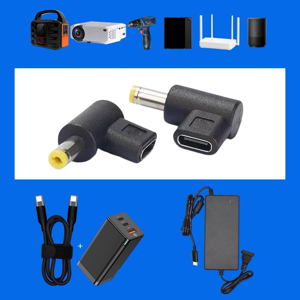 High Current USB C To 4.8x1.7mm Connectors 36W 100W Power Adapters For Set Top Box Monitor Lamp