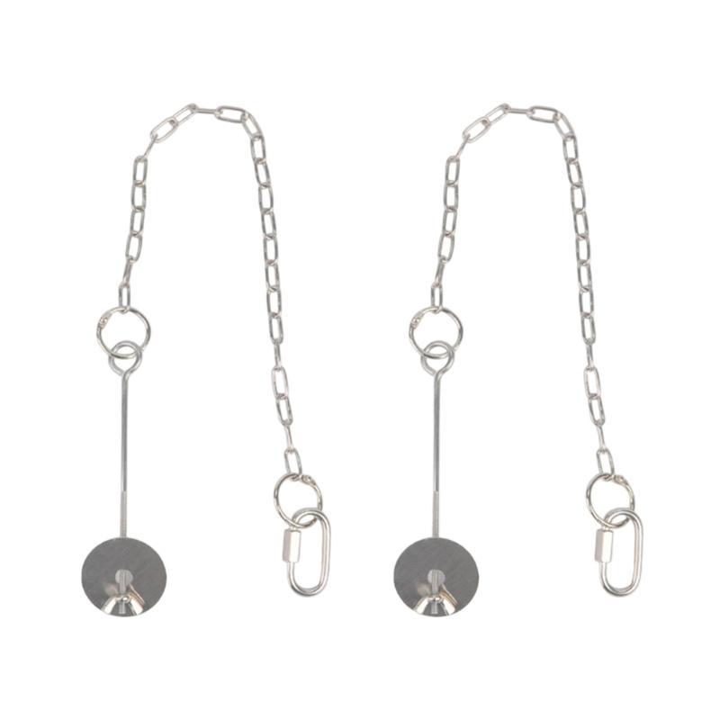 

Stainless Steel Hanging Chicken Feeders with Adjustable Chain and Vegetable Skewers for Bird Cage Enrichment and Foraging Stimulation S