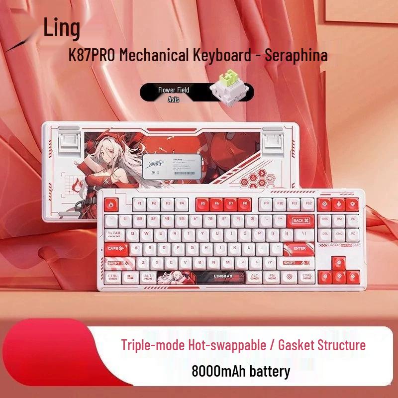 K87 Tri-Mode Customizable Bluetooth Wireless Mechanical Gaming Keyboard