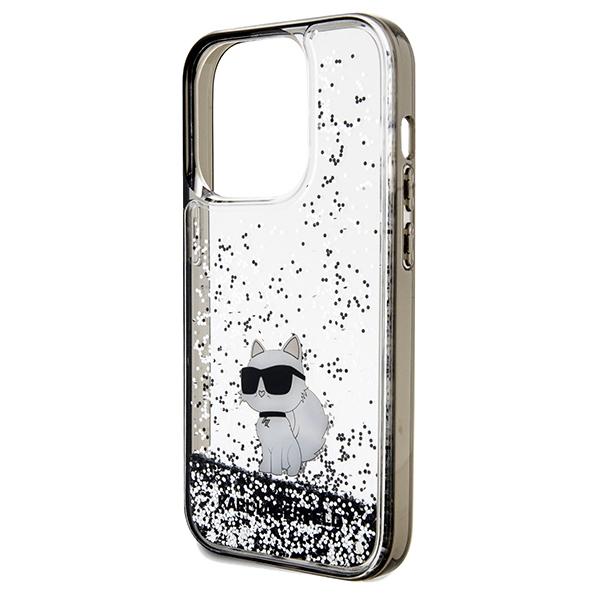 Karl Lagerfeld Klhcp14Llkcnsk Iphone 14 Pro 6.1 Transparent Hardcase Liquid Glitter Choupette