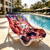 Club Deportivo Guadalajara Print Beach Towel Design, Soft, Lightweight. for Home Bathroom, Spa, Pool, Yoga, Surfing, Camping, Gift for Family, Friend
