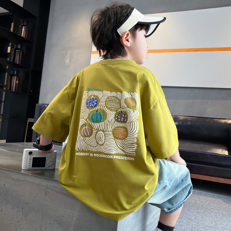 Children's Clothing, Boys' Short Sleeved T-shirt, Summer Clothing, 2026 New Item, Mid Size Children's Summer Half Sleeved Boys' Top, T