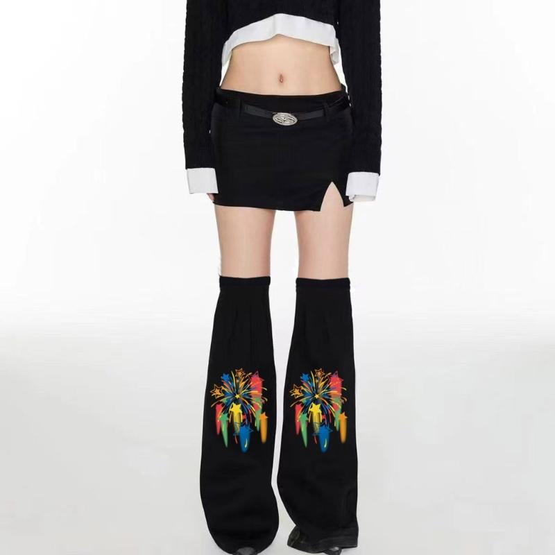 Sweet Cool Flared Leg Warmers Fashion Leg Sleeves Punk Long Leg Socks Gotik Baggy Cuffs Ankle Heap Socks for Women Girl