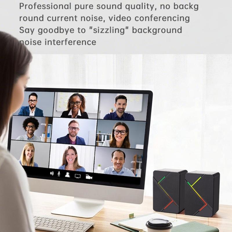 USB Power Mini Speaker With Dynamic LED Lighting For Desktop Gaming And Multimedia Use