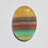 Natural Fluorite Gemstone Cabochon, 48 Cts Fluorite Crystal Oval Shape 35x25 Mm