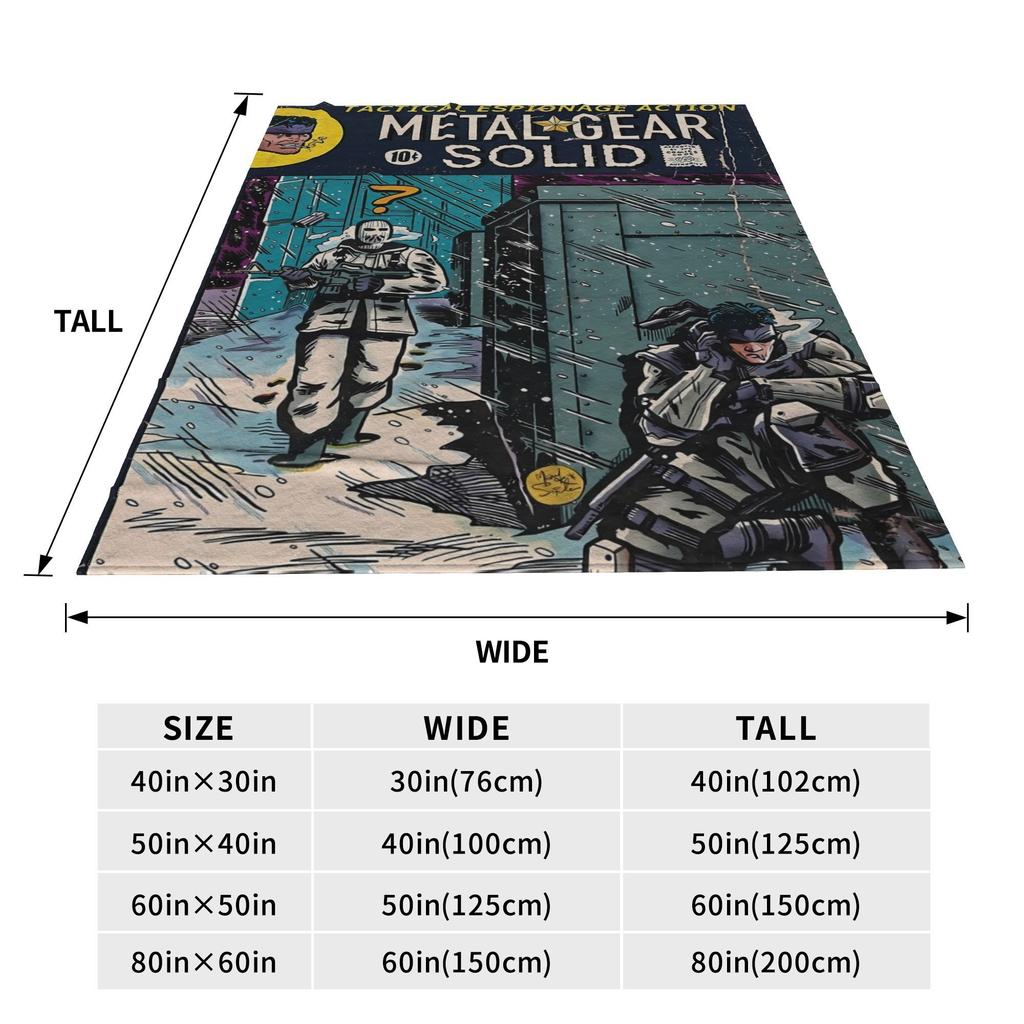 Metal Gear Solid  Game  Blanket Quality Warm Soft  Bedding Throws Winter Kids Couch Bed Pattern Bedspread