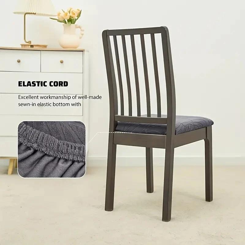 1/2/4/6pc jacquard waterproof chair cover slipcover for dining room ,chair seat cover for wedding banquet office chair protector